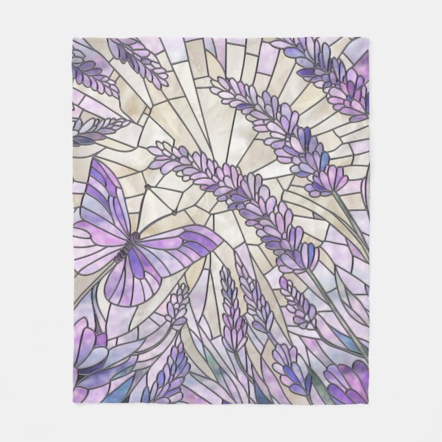 Manta Polar Lavender Morning Bliss - Arte Mosaico (Anverso)