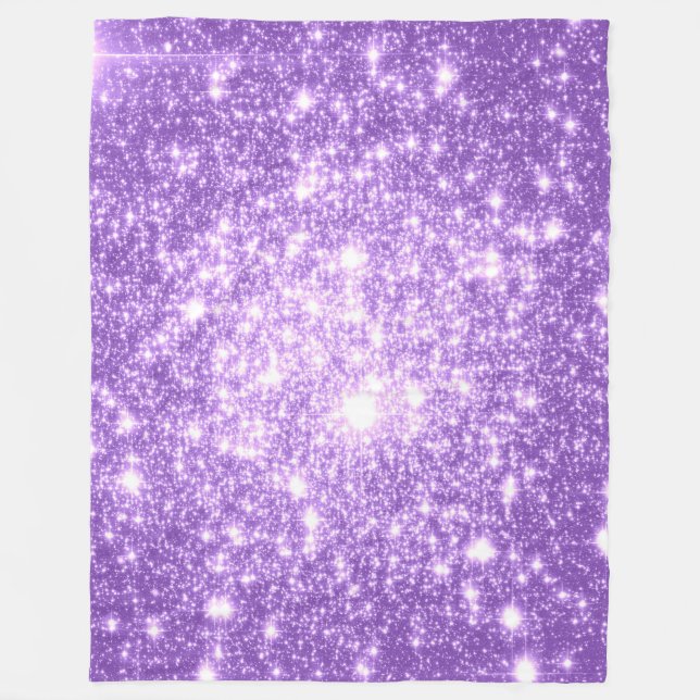 Manta Polar Lavender Stars Fleece Blanket (Anverso)