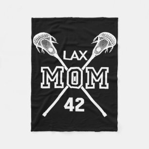 Manta Polar Lax Mom #42 Lacrosse Mom Número 42 de madre