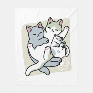 Manta Polar Laze Furr Days - Diseño de gatos perezosos