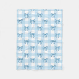 Manta Polar Lazos Azules Claros y Fleece Coquette de Cuadros E