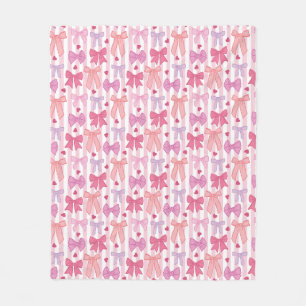 Manta Polar Lazos y Rayas Pastel Femeninos