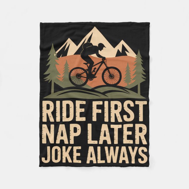 Manta Polar Lazy Start Strong Finish Mountain Biking Dad  (Anverso)