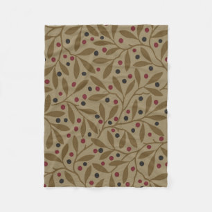 Manta Polar Leaf Berry Classic Colored Bonito Pattern Art