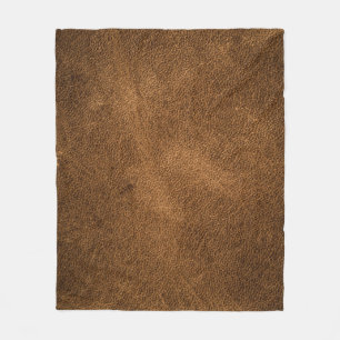 Manta Polar Leather marrón antigua: fondo texturado