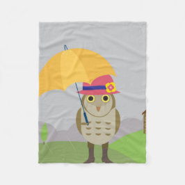 Manta Polar Lechuza con paraguas