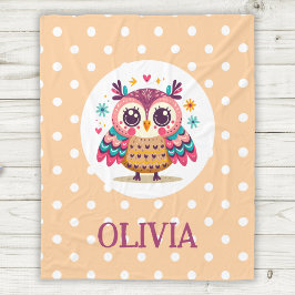 Manta Polar Lechuza Whimsical De Colorido