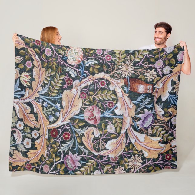 Manta Polar Lechuza y flores, William Morris (In situ)