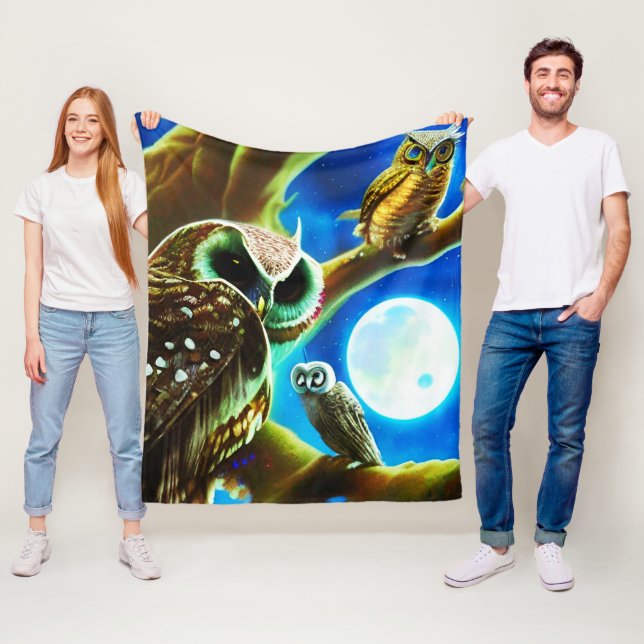 Manta Polar Lechuzas de luna (In situ)