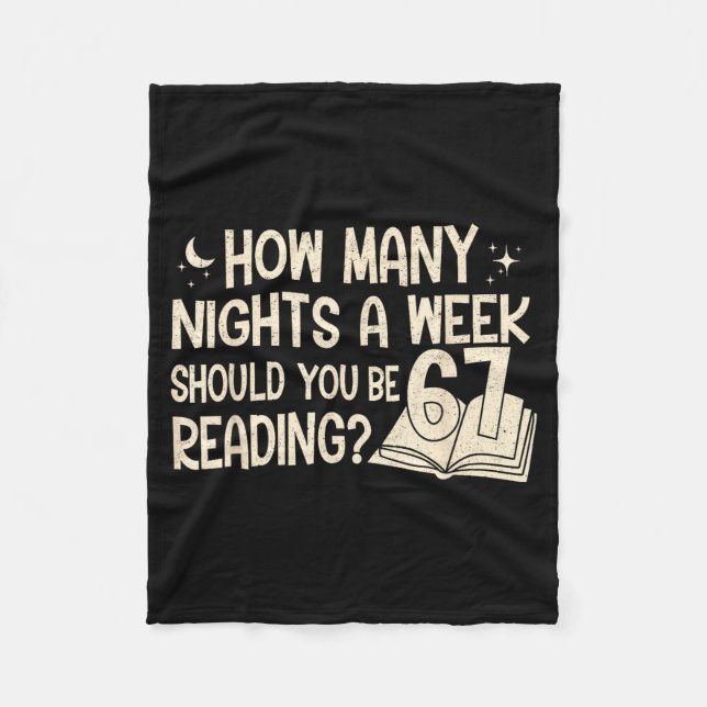 Manta Polar Lectura Divertida 67 Seis Siete Meme Libro Engliea (Anverso)