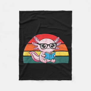 Manta Polar Lecturas divertidas axolotl rosa kawaii amante de