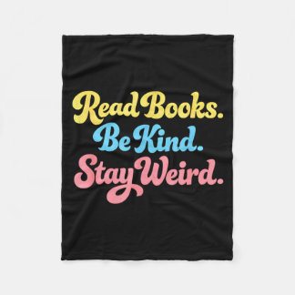 Manta Polar Leer libros sé amable quédate raro positivo inspir