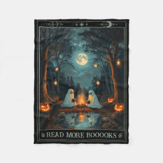 Manta Polar Leer más libros Cute Spooky Ghost Reading Book Tar