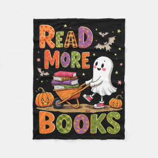 Manta Polar Leer más libros Lector de Halloween Cute Fantasma