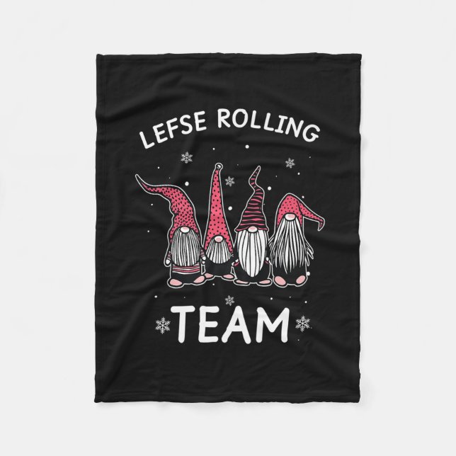 Manta Polar Lefse Rolling Team God Jul Gnome Regalos Navidades (Anverso)