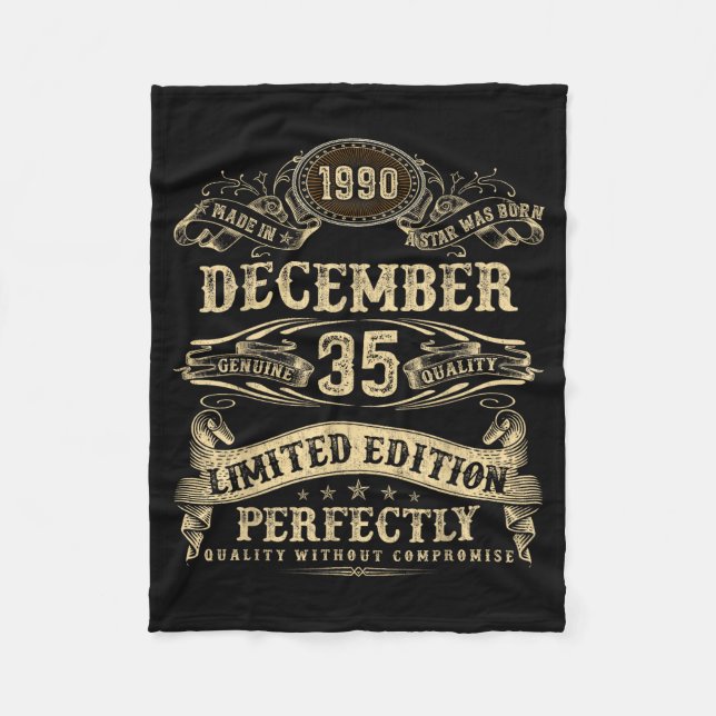 Manta Polar Legendary Man Born December 1990 35th Birthday  (Anverso)