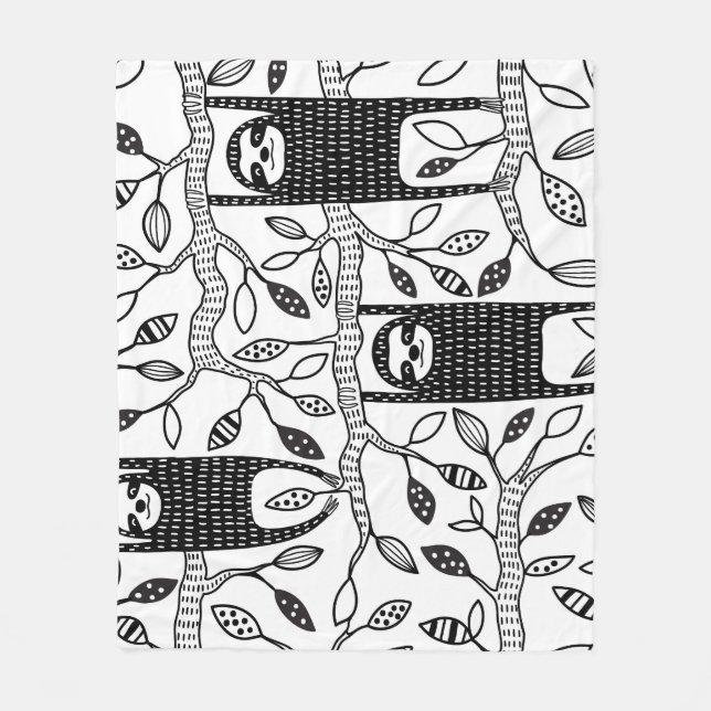 Manta Polar Lemas enfriadas: Patrón animal lindo. (Anverso)