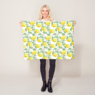 Manta Polar Lemon Fruit Citrus Yellow Trendy