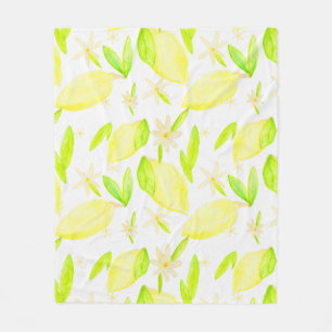 Manta Polar Lemon Lovely Botanical Fleece Blanket