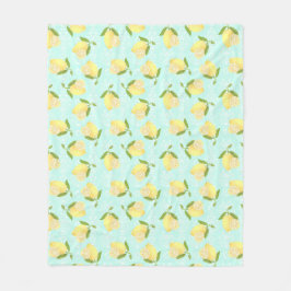 Manta Polar Lemon Motif Love Blue