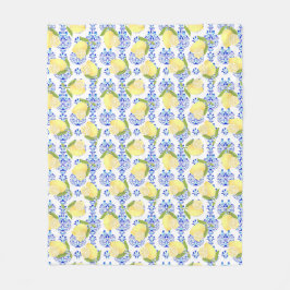 Manta Polar Lemon Motif Love White