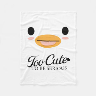 Manta Polar Lengua de pato kawaii "demasiado linda para ser se