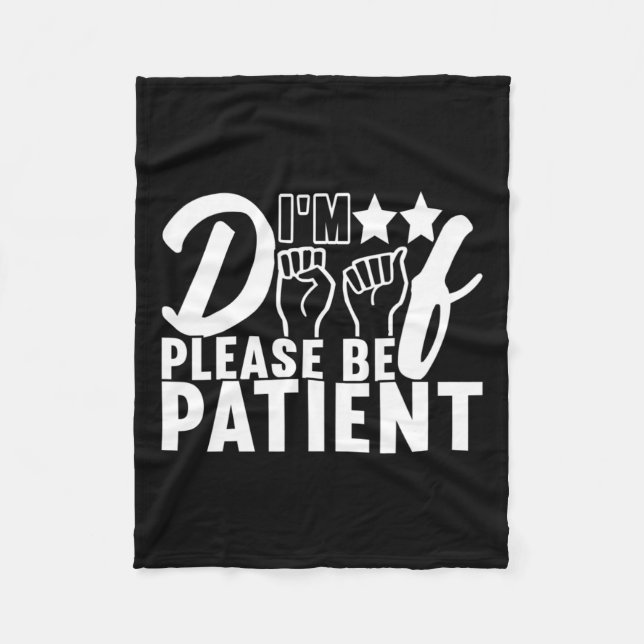 Manta Polar Lenguaje de Rótulo Asl Concienciación Idioma Rótul (Anverso)