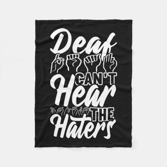 Manta Polar Lenguaje de Rótulo Asl Concienciación Idioma Rótul (Anverso)