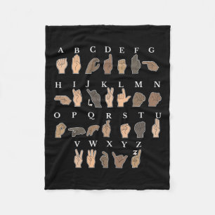 Manta Polar Lenguaje Rótulo Asl Gesture Deaf Awareness