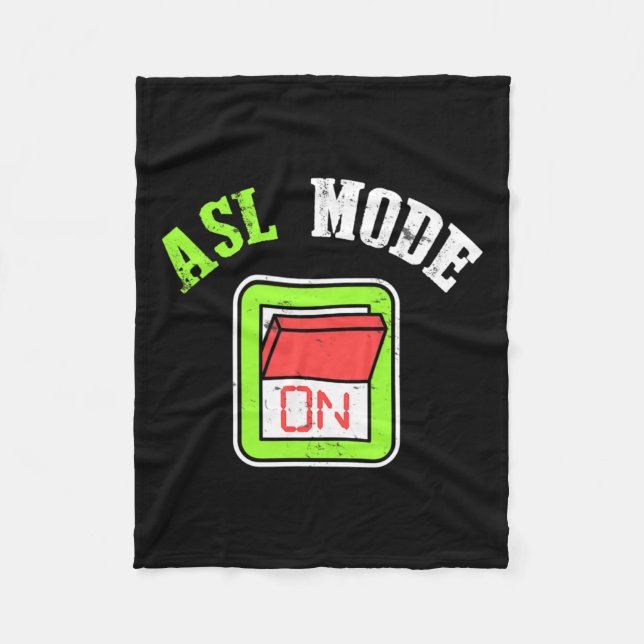 Manta Polar Lenguaje Rótulo Asl Im Conciencia Sorda (Anverso)