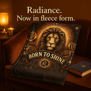 Manta Polar Leo "Born to Shine" Fleece Blanket