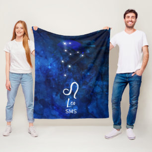 Manta Polar Leo Zodiac Constellation Dark Blue Galaxy Monogram