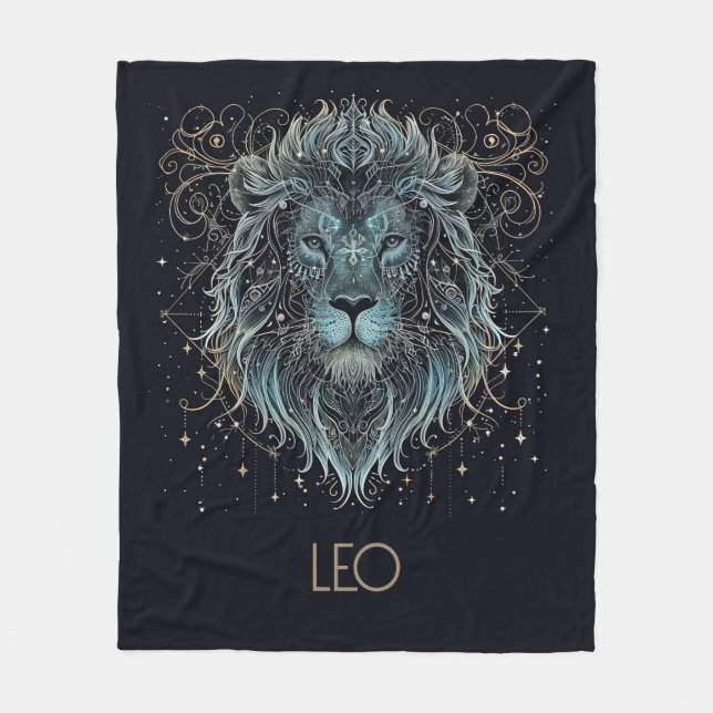 Manta Polar Leo Zodiac Constellation Fleece Blanket (Anverso)