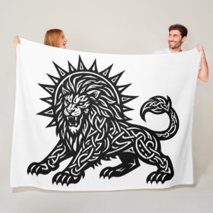 Manta Polar Leo Zodíaco Sol‑Melena León BurnsInHell