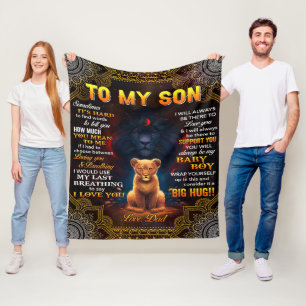 Manta Polar León a mi hijo a veces es duro papá