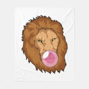 Manta Polar León con chicle de burbuja