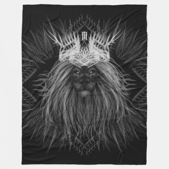 Manta Polar León con monograma de la corona (Anverso)