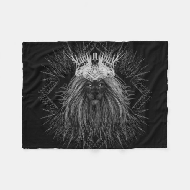 Manta Polar León con monograma de la corona (Frente (Horizontal))