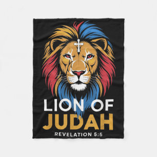 Manta Polar León de Judá Dios Jesús Cruz Cristiano Religioso