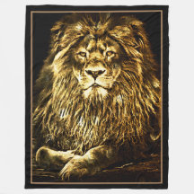 León de oro majestuoso