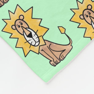 Manta Polar león lindo dibujos animados niños retro safari sel