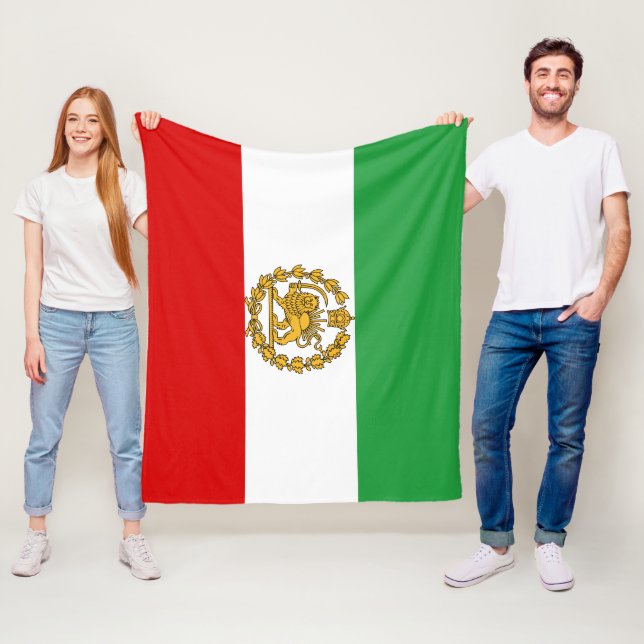 Manta Polar León Persa Y Bandera Solar Corona La Monarquía Pah (In situ)