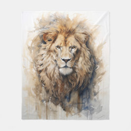 Manta Polar León retrato majestuoso