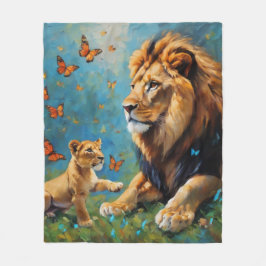 Manta Polar León Y Cubo