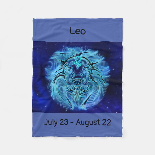 Manta Polar León Zodiaco Leo (Anverso)
