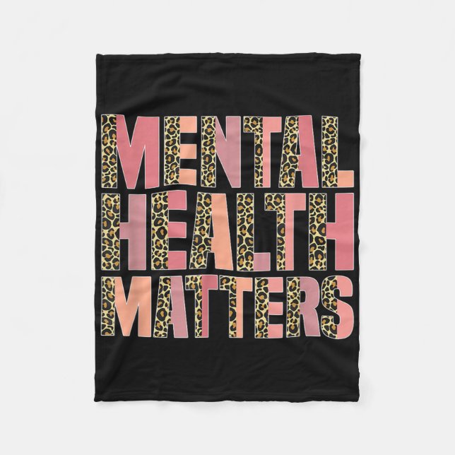 Manta Polar Leopard Mental Health S Awareness Mes (Anverso)