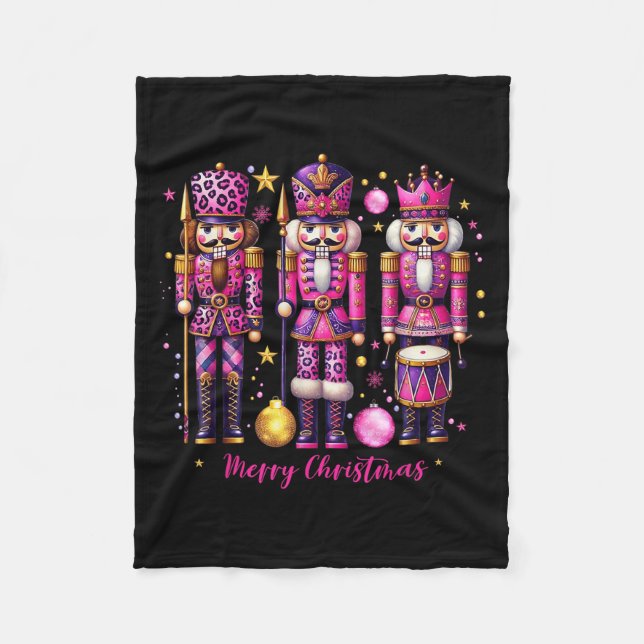 Manta Polar Leopard Nutcracker Nk Christmas 2024 Xmas Pajamas  (Anverso)