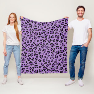 Manta Polar Leopard Print, Leopard Spots, Purple Leopard