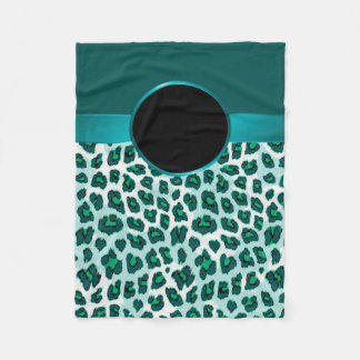 Manta Polar Leopard Print & Rosette Fleece Blanket