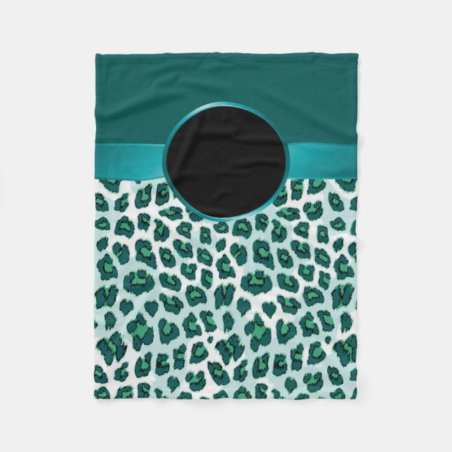 Manta Polar Leopard Print & Rosette Fleece Blanket (Anverso)